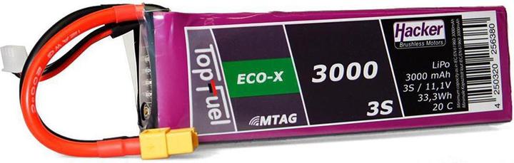 Actual product image Hacker LiPo Pack TF ECO-X 3000mAh 3S MTAG (11.10 V, 3000 mAh)