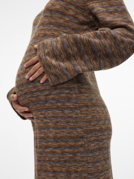 Image du produit Mamalicious Coupe normale Haut fermé Poignets élastiques Manches ballon Robe courte Robe en tricot (XL)