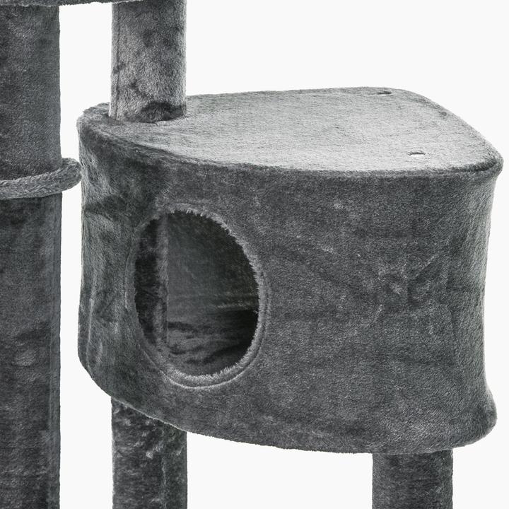 Actual product image PawHut Cat tree with cave (260 cm, Dark grey)