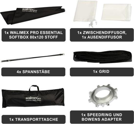 Actual product image Walimex pro Essential Softbox 80x120 (Soft boxes)