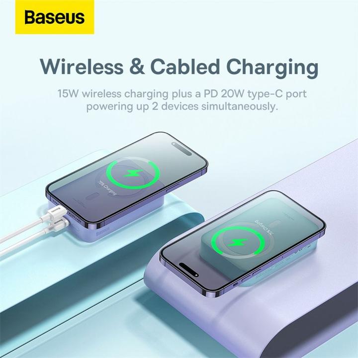 Produktbild Baseus Powerbank Magnetic Mini 20000mAh 20W (purple) (20000 mAh, 20 W, 74 Wh)