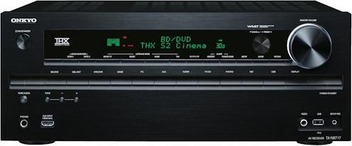 Produktbild Onkyo TX-NR717, 4k Qdeo, Spotify, Schwarz (Receiver)