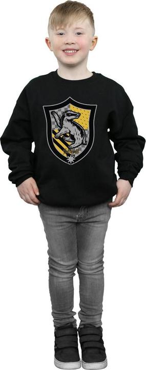Actual product image Boys Hufflepuff Crest Flat Sweatshirt (116)