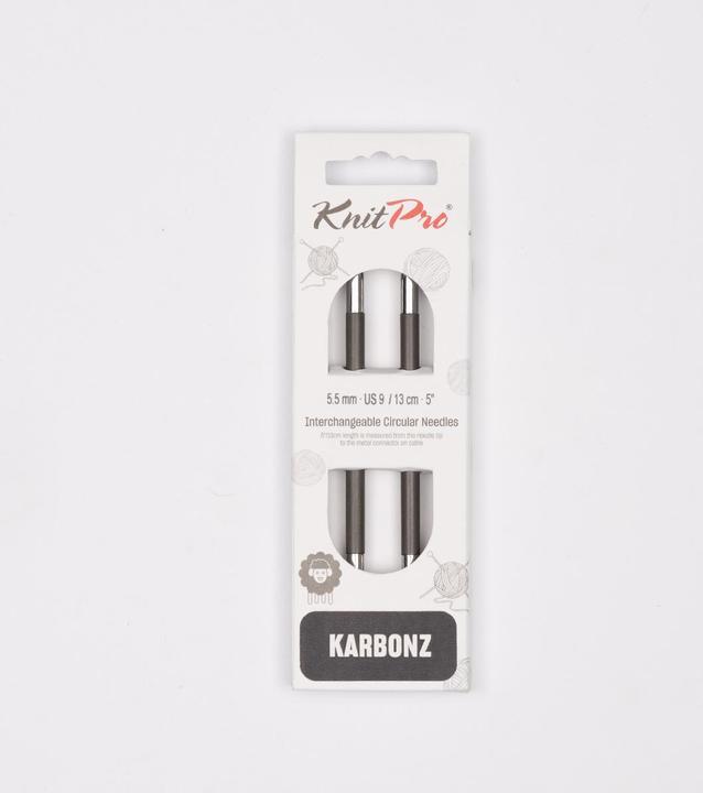 Actual product image Knitpro Interchangeable circular knitting needles KARBONZ
