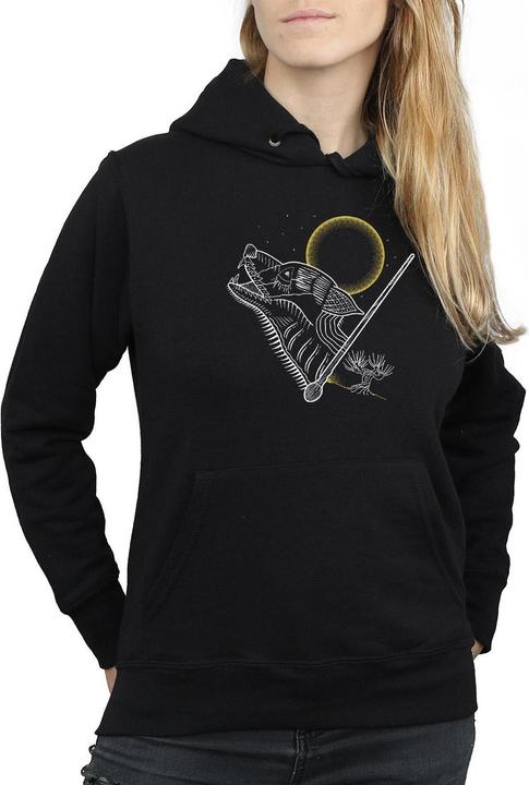 Actual product image Womens/Ladies Werewolf Line Art Hoodie (L)