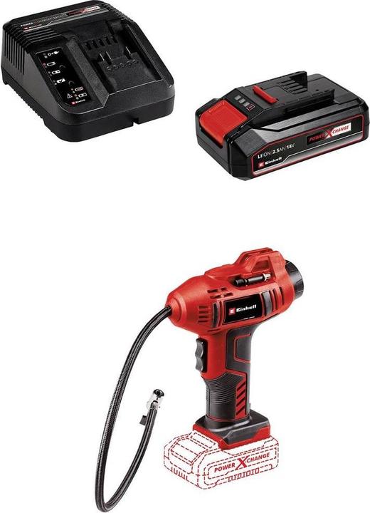 Image du produit Einhell 4326556 Compresseur à batterie CE-CC 18 Li (2,5 Ah) Power X-Change 11 bar Incl. 1 batterie, écran (11 bar, 0 l)