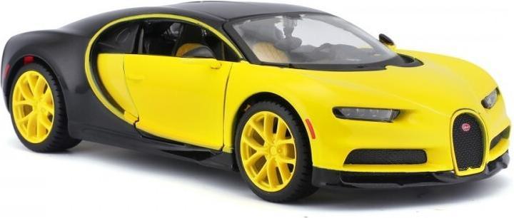 Maisto Modèle composite Bugatti Chiron jaune-noir 1/24