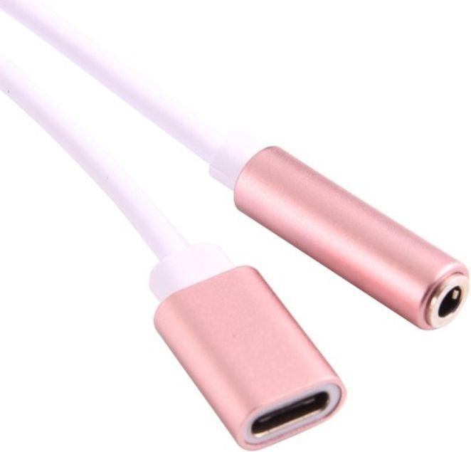 Image du produit Hermex USB-C vers 3.5mm audio + USB-C adaptateur répartiteur connecteur (USB Type C, Jack 3.5mm)