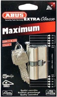 Actual product image Abus LOCK CYLINDER D6 40/40MM NICKEL 5K