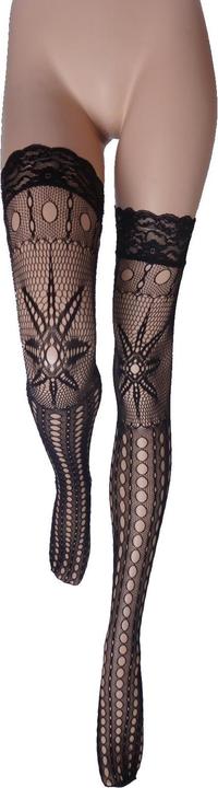 Image du produit Levee Star Bas jarretières résille, couleur 399 noir, taille 48-50 (48 - 50)