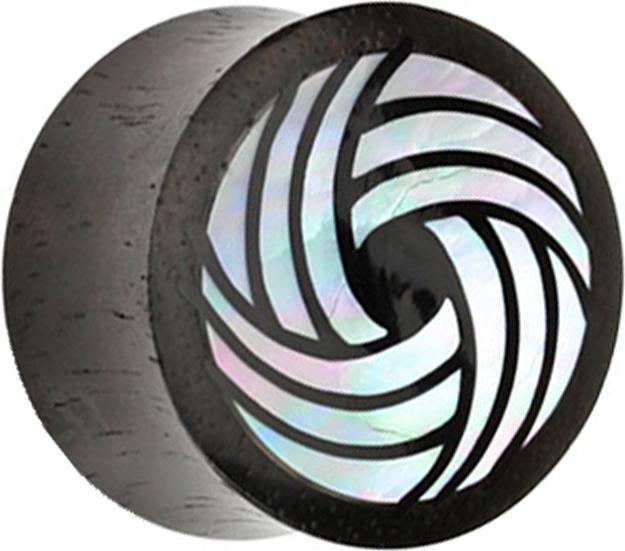 Immagine prodotto Star Piercing Tappo svasato in legno di ferro con inserto di bussola tribale in madreperla (senza ottone, Organico, Mnerale)