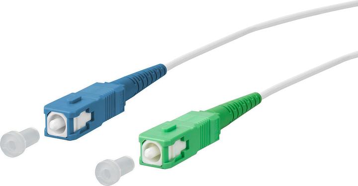 Actual product image Metz Connect OpDAT patch cable SC UPC/SC APC OS2 white, 0.5 m 151P7EOEA05E (LSOH, 0.50 m)