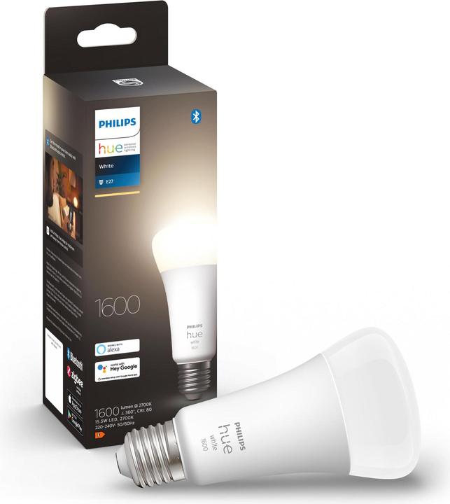 Actual product image Philips Hue White (E27, 15.50 W, 1600 lm, 1 x, F)