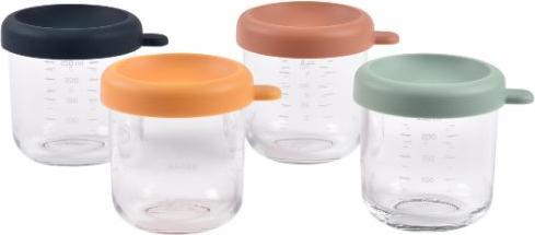 Actual product image Beaba Glass portion set 4 pcs. 250ml colour mix