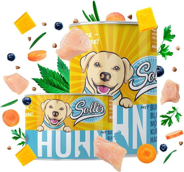 Sollis Nourriture humide au poulet 400g (Adulte, 1 pcs, 400 g)