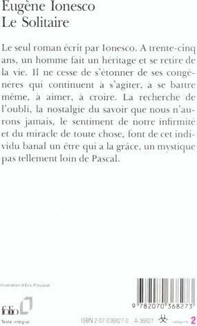 Image du produit Le solitaire (Français, Ionesco Eugène, 1989)
