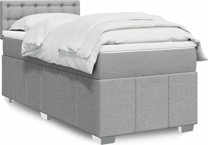 VidaXL Bo x letto a molle con materasso 120 x 200 cm in tessuto (120 x 200 cm, 120 x 200 cm)