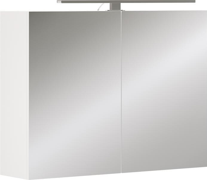 Vichy Badspiegelschrank Lavio, Weiss, 80 x 60 cm mit LED-Beleuchtung (80 x 60 x 20 cm)