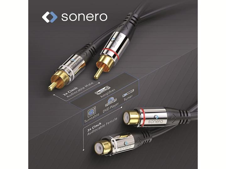 Image du produit Sonero Câble audio RCA - RCA 5 m (5 m, Extension)
