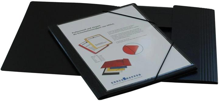 Produktbild Erola Präsentationsmappe A4 schwarz mit Sichttasche + 3 Klappen (A4, 1 x)