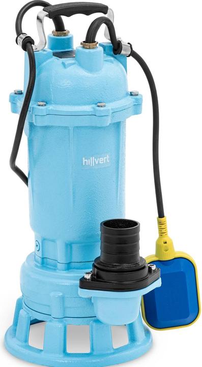 Immagine prodotto Hillvert Pompa sommersa - 500 l/min - 2.100 W - Interruttore galleggiante - Sistema di taglio (Pompa per acque cariche)