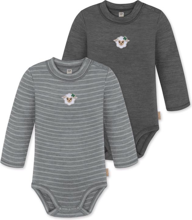 Normani 2er Pack Baby Merino Langarmbody „Tuai" - 9401