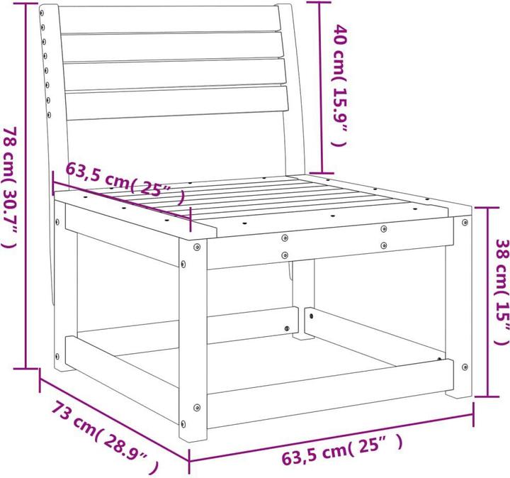 Actual product image VidaXL Garden sofa