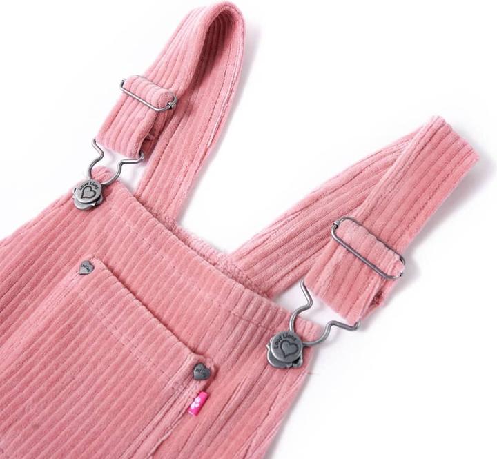 Produktbild VidaXL Kinder-Latzkleid Cord Hellrosa 92,Material: 58 % Baumwolle (92)