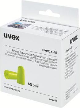 Actual product image Uvex Safety Earplugs uvex x-fit 2112013 green SNR 37 dB size M (100 x)