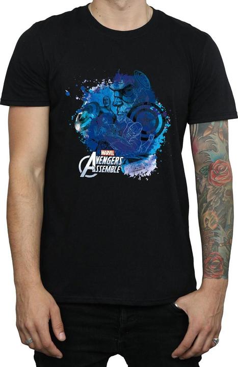Actual product image Mens Captain America Montage T-Shirt (XL)