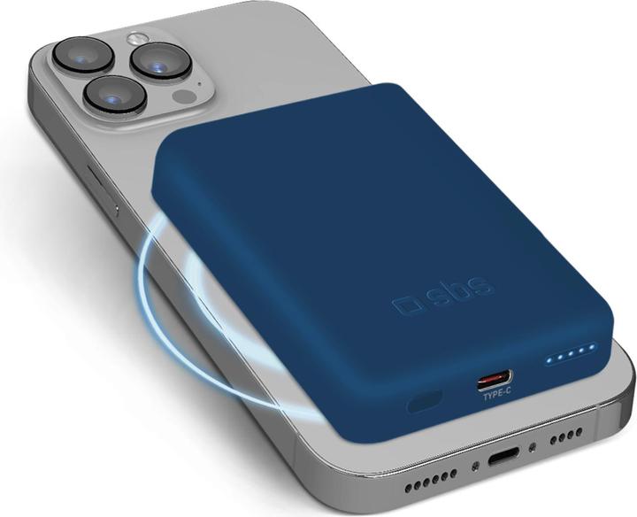 SBS Banco di energia magnetico wireless da 5000 mAh (5000 mAh)