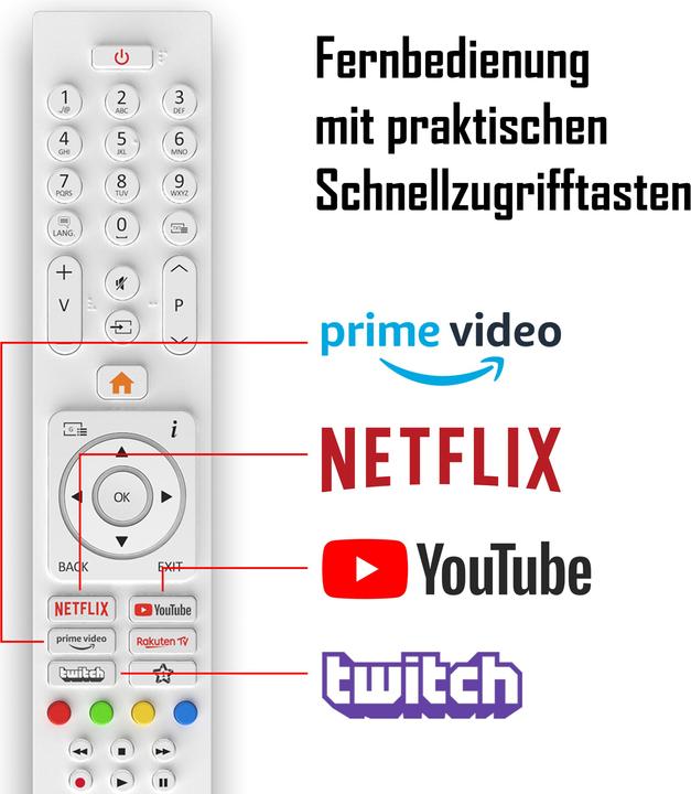 Produktbild Telefunken XH24SN550MV-W 24 Zoll Fernseher / Smart TV (HD Ready, HDR, 12 Volt) - 6 Monate HD+ inkl. (24", LED, HD, 2023)