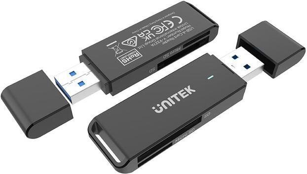 Image du produit Unitek CZYTNIK KART SD I MICROSD USB-A Y-9327A (USB 3.2)