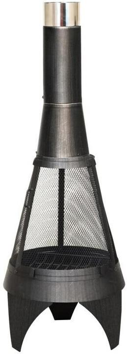 Buschbeck Stahlofen Colorado Mesh, 45 x H 125 cm Stahl schwarz inkl. Feuerrost, Feuerzange, Funke (45 cm)
