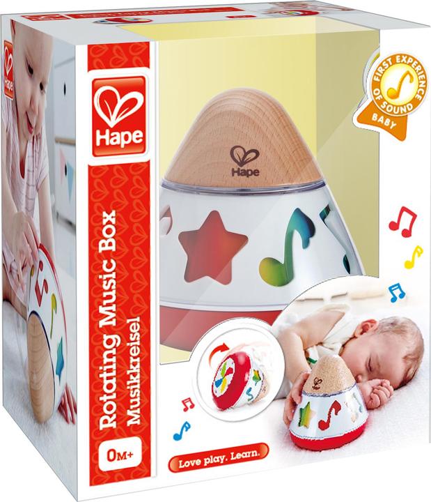 Actual product image Hape Music spinning top