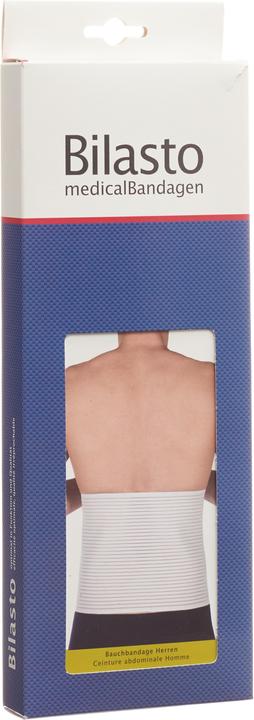 Image du produit Bilasto Uno Bandage abdominal homme XL blanc avec micro velcro (XL)