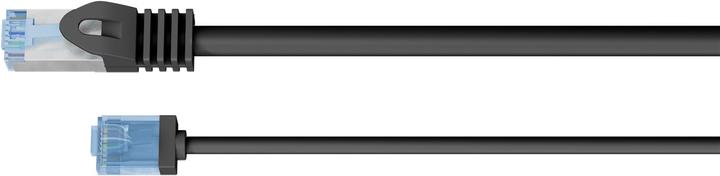 Produktbild Goobay Ultraflexibles CAT 6A Patchkabel, slim, U/UTP, schwarz (U/UTP, CAT6a, 0.50 m)