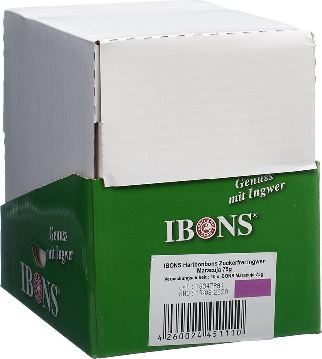 Image du produit Piniol Bonbon au gingembre Display fruits de la passion sans sucre 10x75g (1 pcs, 750 g)