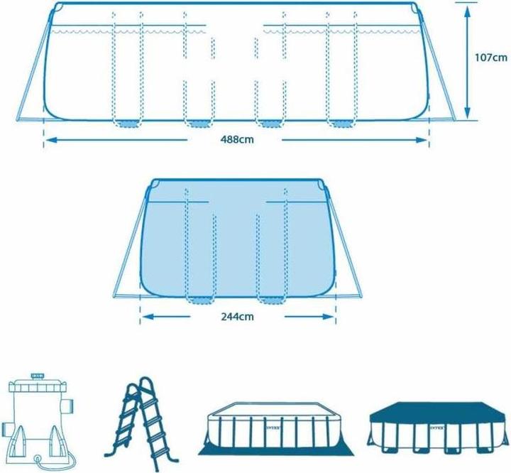 Produktbild Intex Prism Frame (488 x 244 x 107 cm)