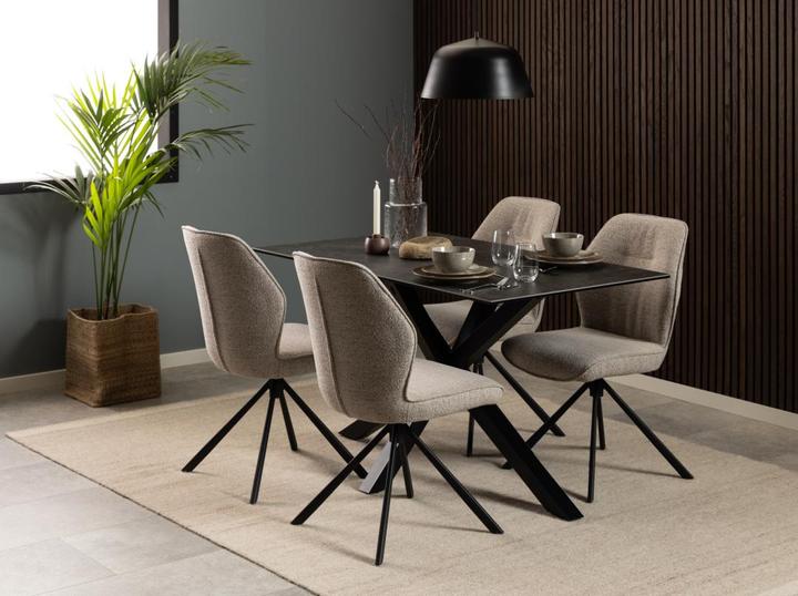 Actual product image AC Design Heaven Esstisch rostbraun Lemco raue Keramik