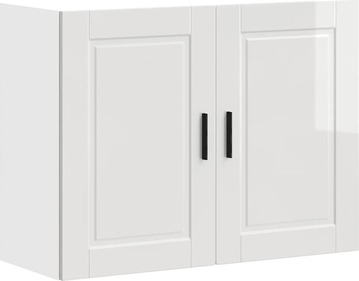 Immagine prodotto VidaXL Parete attrezzata per cucina Porto in legno bianco lucido (80 x 31 x 60 cm)
