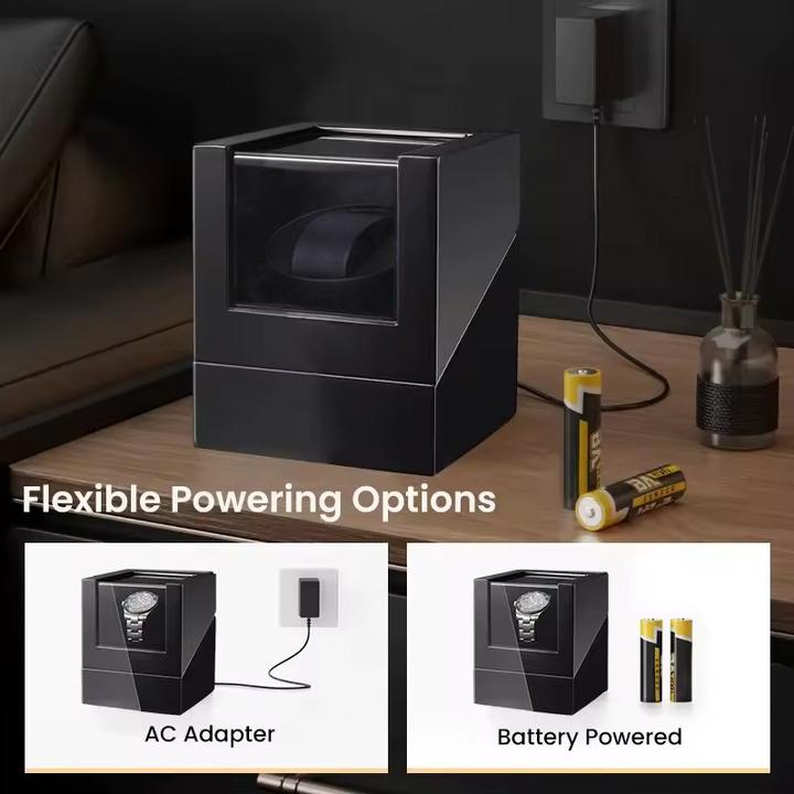 Actual product image Cbx Eleganter Uhrenbeweger für 1 Uhr, Watchwinder Schwarz poliert (1 x)