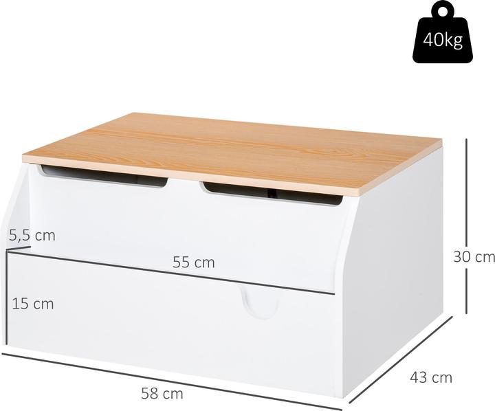Actual product image Homcom Toy Box for Sitting
