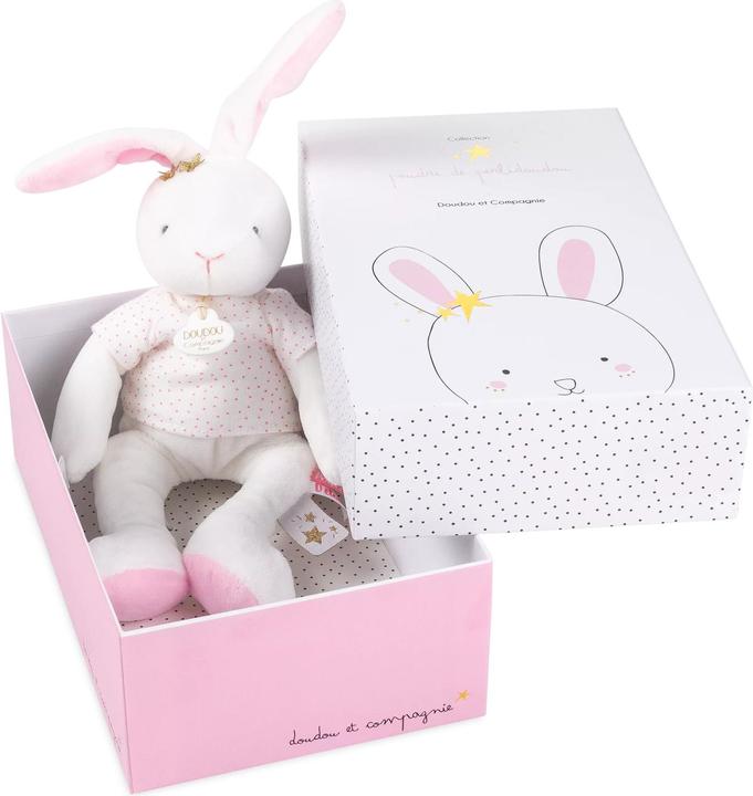 Actual product image Doudou et Compagnie Plush bunny with gift box (25 cm)