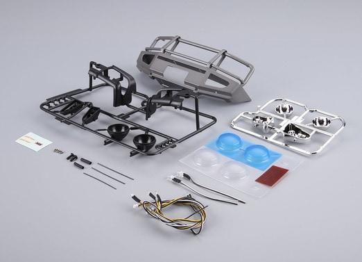 killerbody Rammschutz mit LED Scheinwerfer Alu silber für Traxxas TRX-4