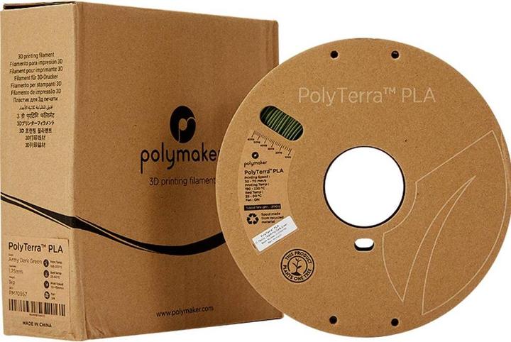 Actual product image Polymaker PolyTerra (PLA, 1.75 mm, 1000 g, Green)
