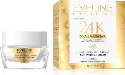 Actual product image Eveline EVELINE 24k Snail&Caviar Anti-Wrinkle Cream Day krem przeciwzmarszczkowy na dzień 50ml (50 ml, Day cream)