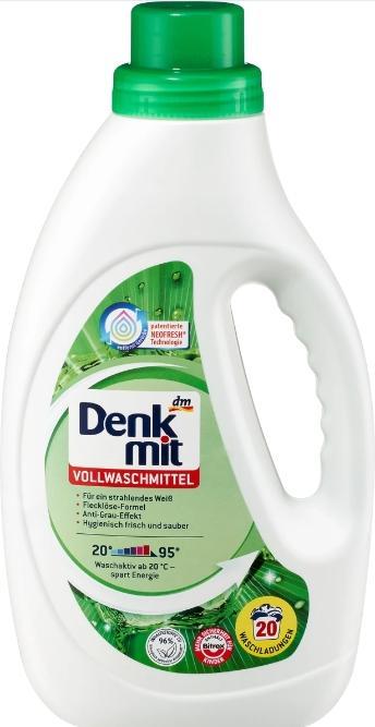Produktbild dm Denkmit Vollwaschmittel (20 Waschgänge, Flüssigwaschmittel)