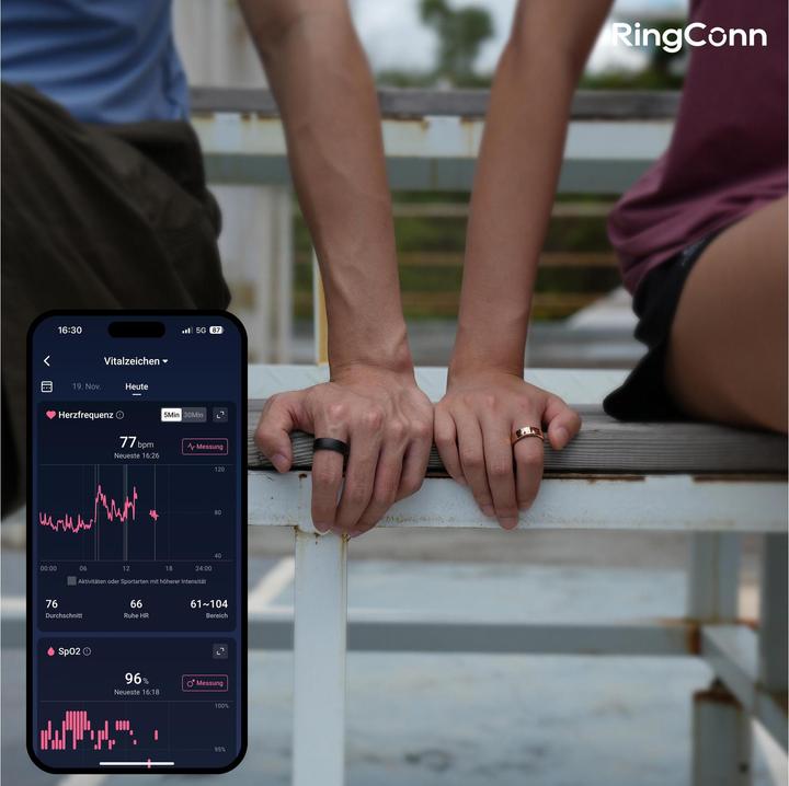 Productafbeelding RingConn Smart Ring (Gen2) (8, Black)