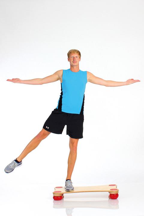 Productafbeelding Togu Balanza Ballstep Group, houtkleurig met rood